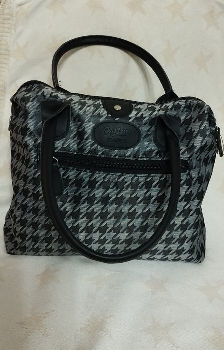 Сіро-чорна сумка з візерунком Cotton Traders