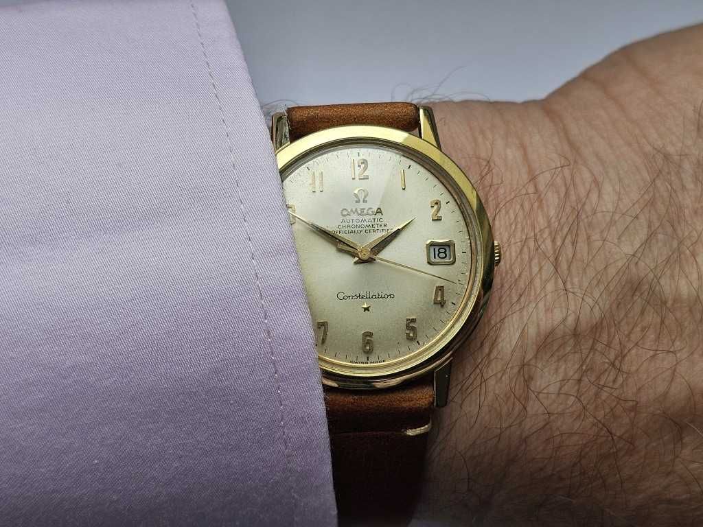 Złota Omega Constellation Chronometer największy model 26 g złota 18K