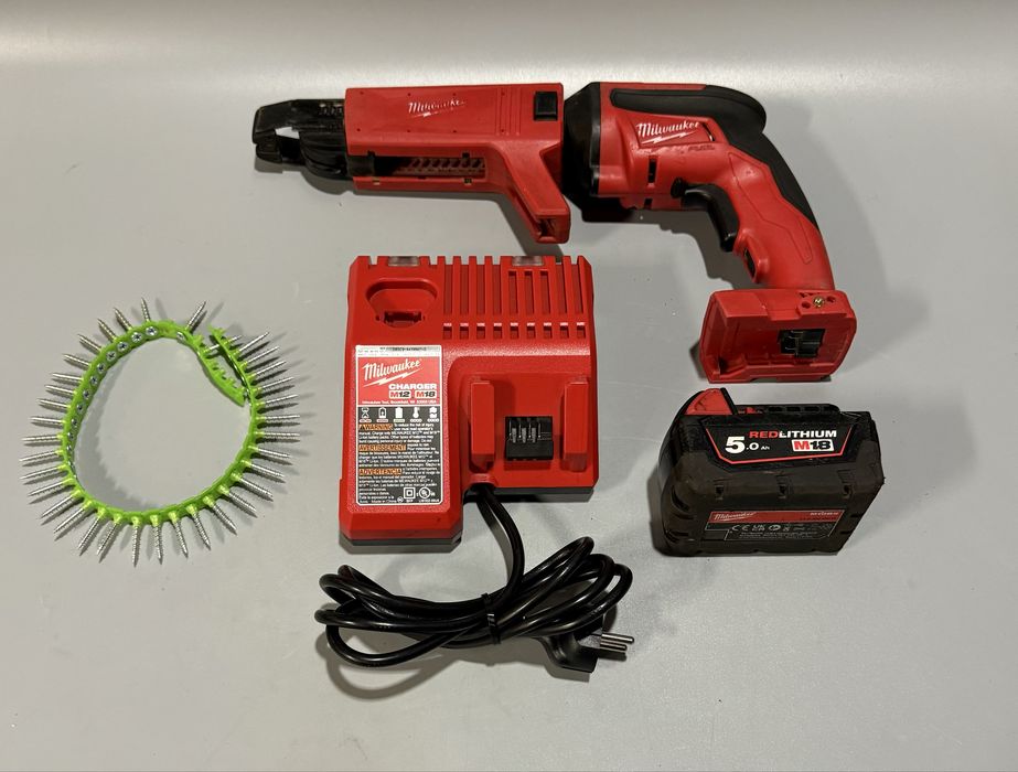 Milwaukee M18 FSG + CA55 – wkrętarka do karton gipsu, zadbana Polecam