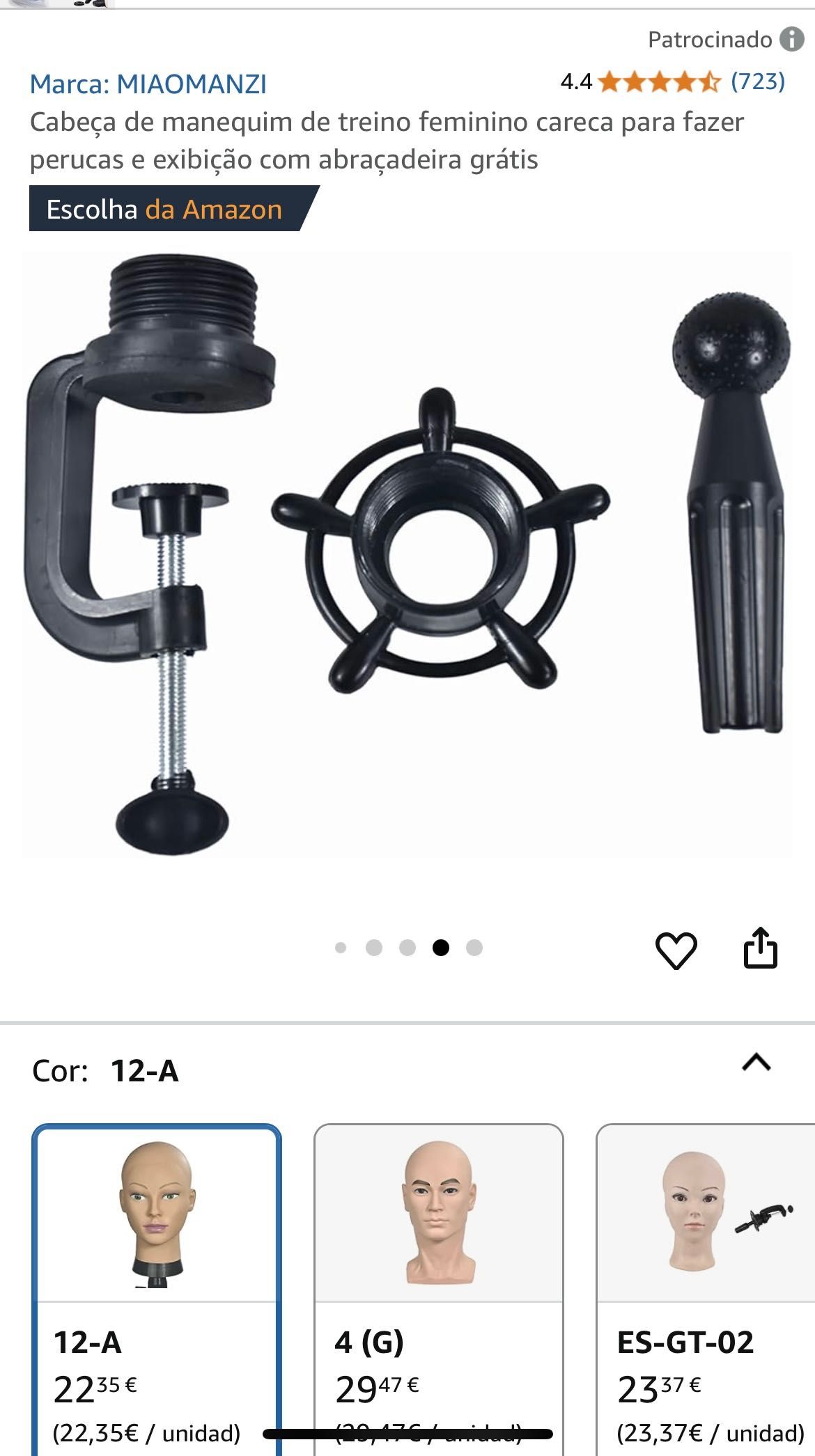 Cabeça para peruca
