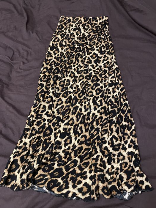 длинная юбка леопад лео