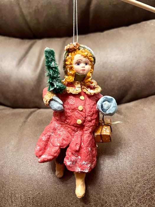 Новорічні іграшки ручної роботи. Ватні іграшки. Новогодние игрушки.