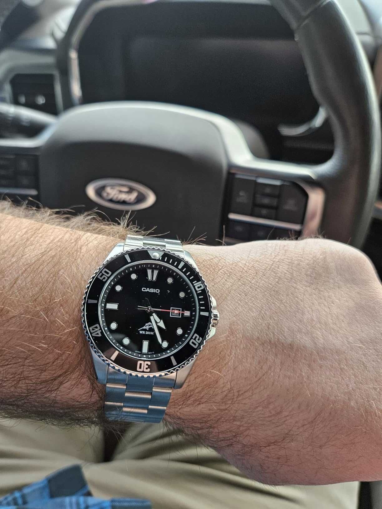 Часы Casio Duro MDV-106DD-1A чорний-Pepsi Годинник чоловічий,Оригінал