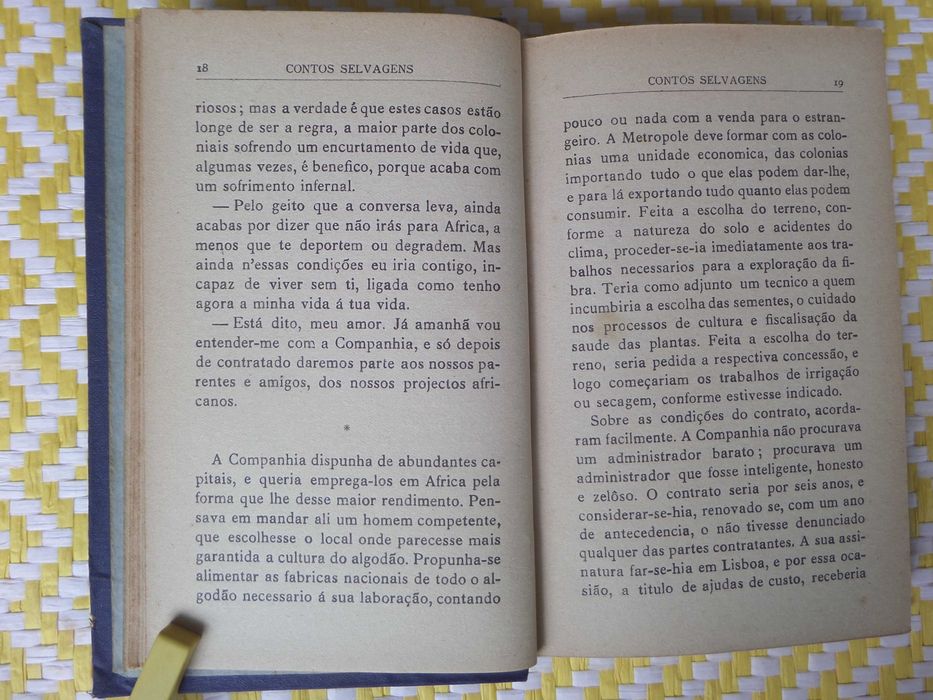 CONTOS SELVAGENS (Memórias d’África)
 Brito Camacho 1ª Edição 1934