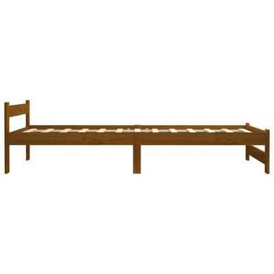 VidaXL Rama łóżka ze stelażem miodowo-brązowa lite drewno sosna 90x200
