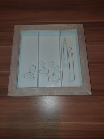 Caixa de madeira com tampa de vidro