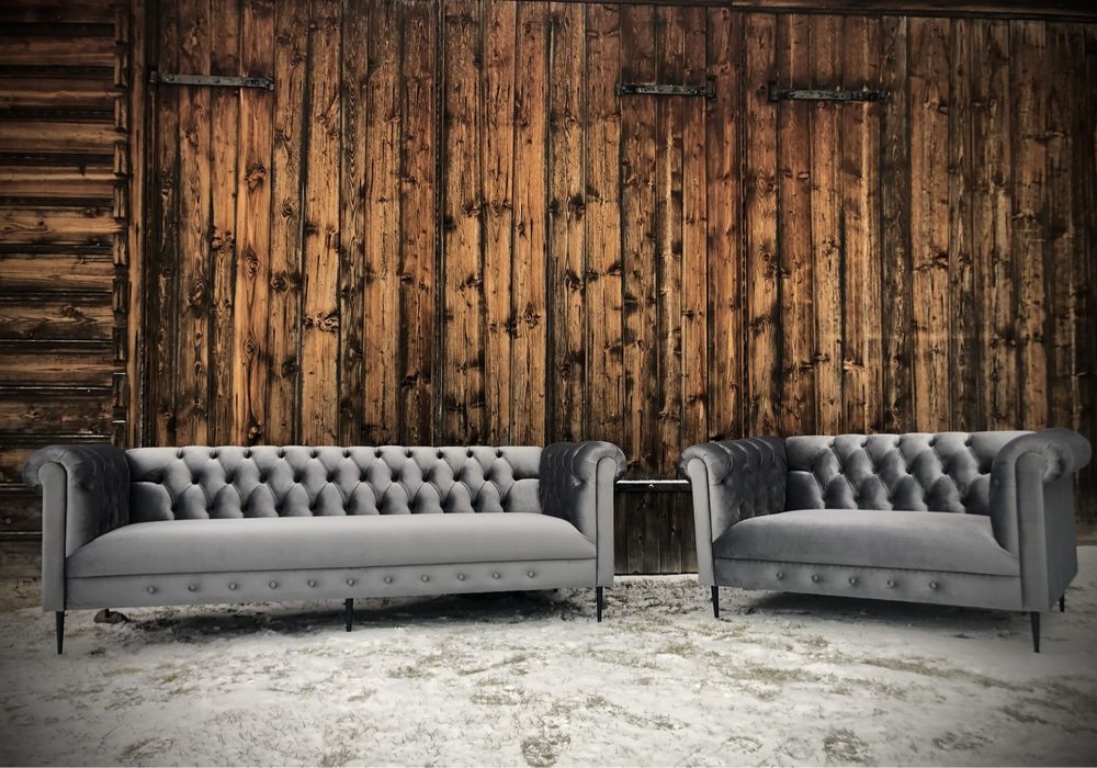 Sofa Kanapa chesterfield loft retro PRL modern salon kolory