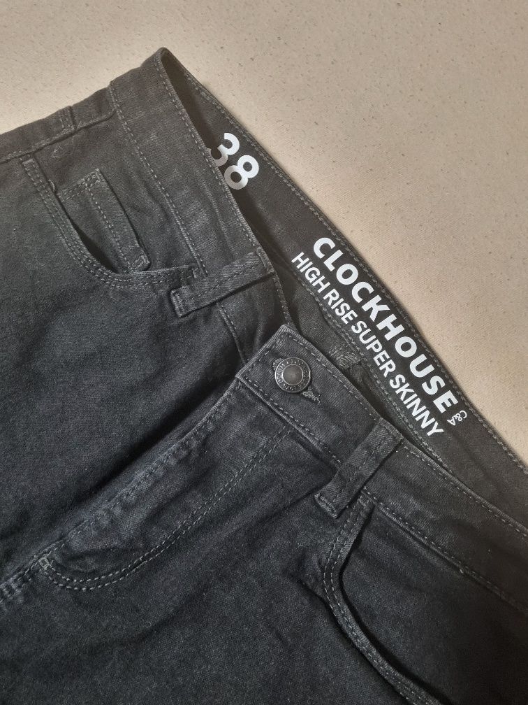 Spodnie czarny jeans 38