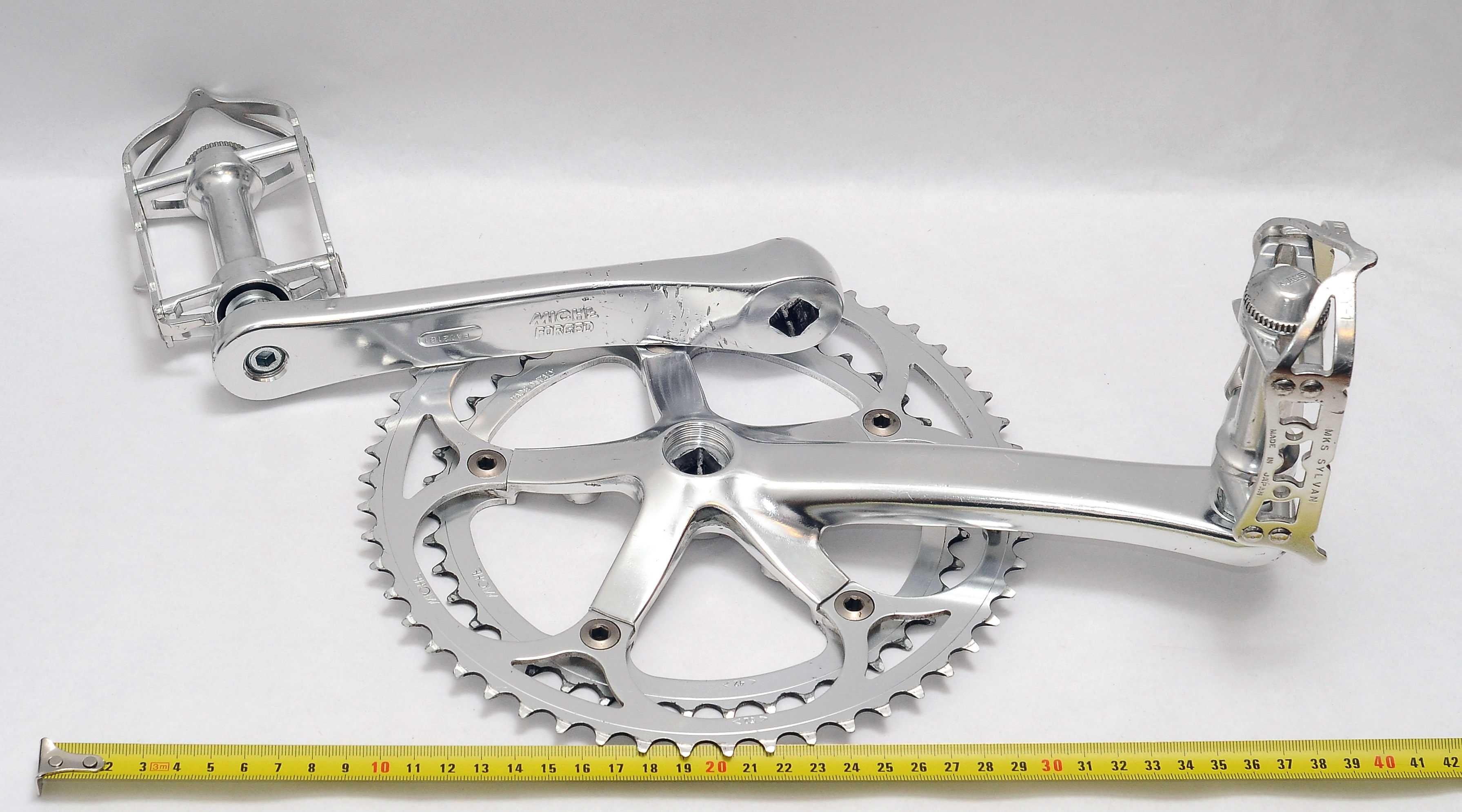 Шатуны MICHE Crankset 170 Italy Педали MKS Sylvan SY-1 Pedals Japan