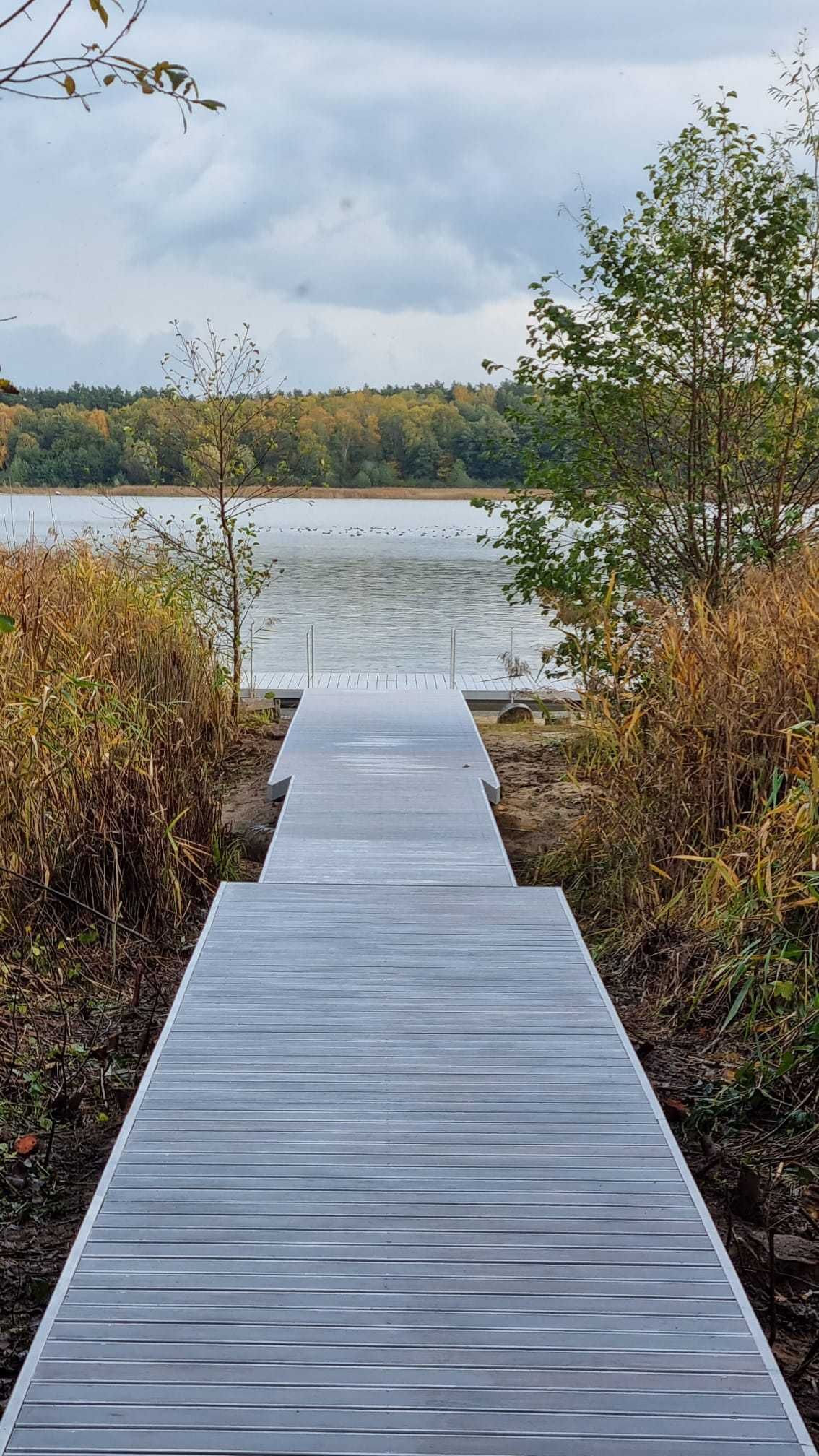 Promenada Taras drewniany Pomost Pływający Pomosty Pływające Działka