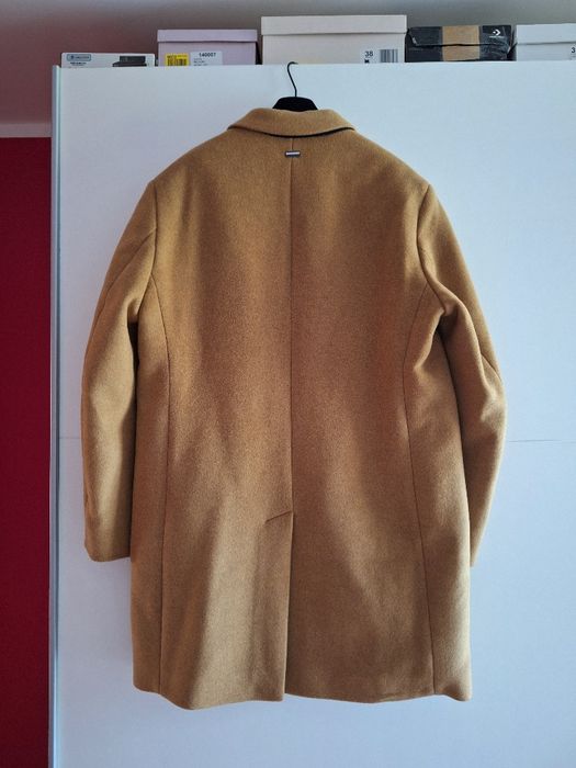 Nowy z metką brązowy płaszcz męski Tommy Hilfiger