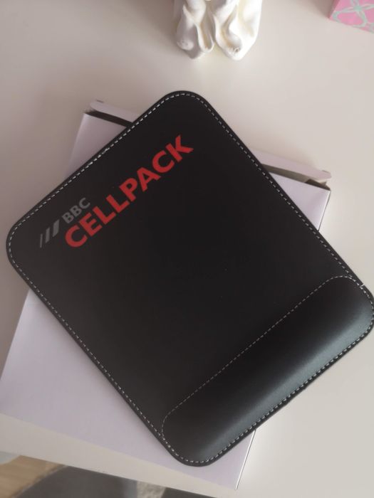 Podstawka pod myszkę podkładka czarna skórzana profilowana