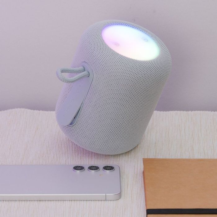 Głośnik bluetooth LED 5W 3h Hoco HC30 szary