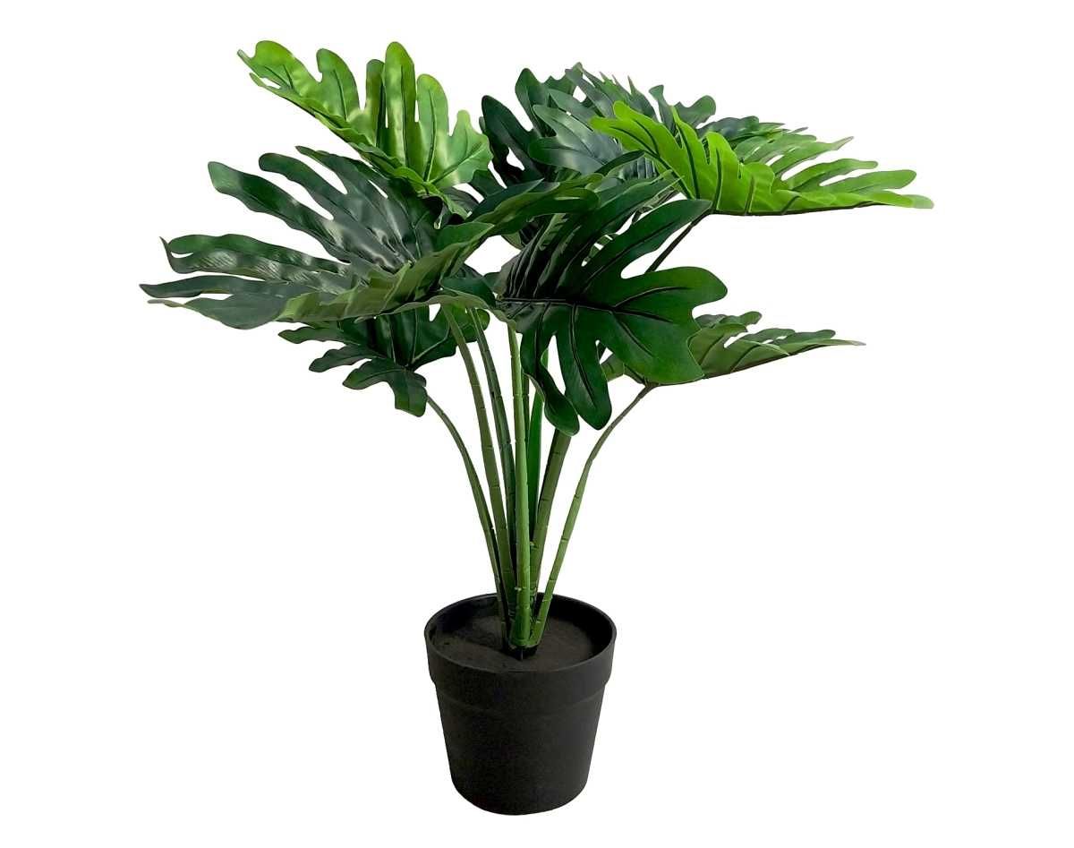 MONSTERA w doniczce sztuczna roślina duże liście 60 cm