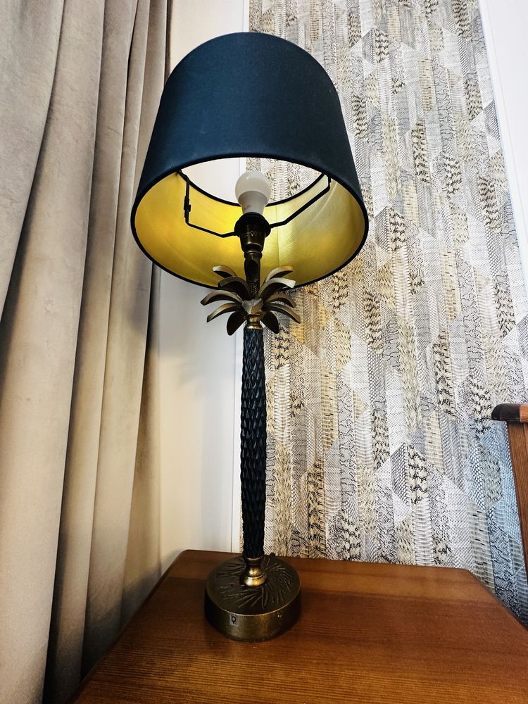 Lampy stojace 2szt palma zloto -czarne