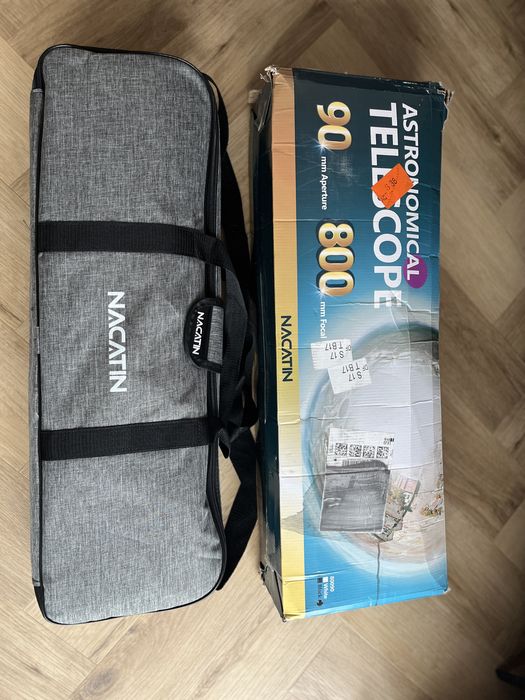 Teleskop astronomiczny Nacatin 90/800 + statyw + torba