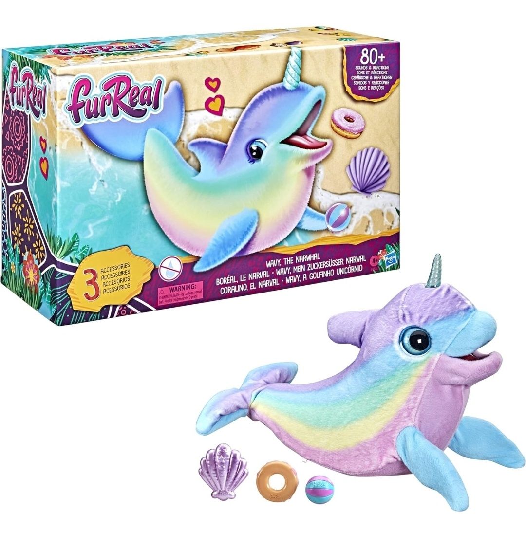 FurReal Waly Narwhal Радужный Нарвал Hasbro дельфин
Новин