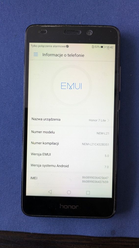 Smartfon Honor 7lite sprawny
