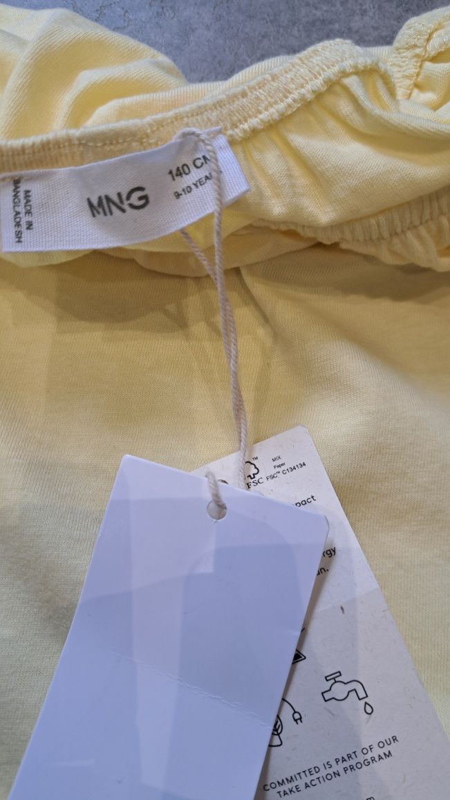 Nowa koszulka z falbaną / hiszpanka dla dziewczynki r.140 mango