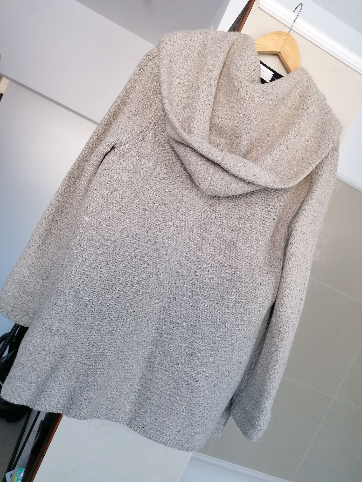 Sweter, blezer narzutka Massimo Dutti wełna z jedwabiem