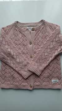 Różowy ażurowy sweter Newbie 92