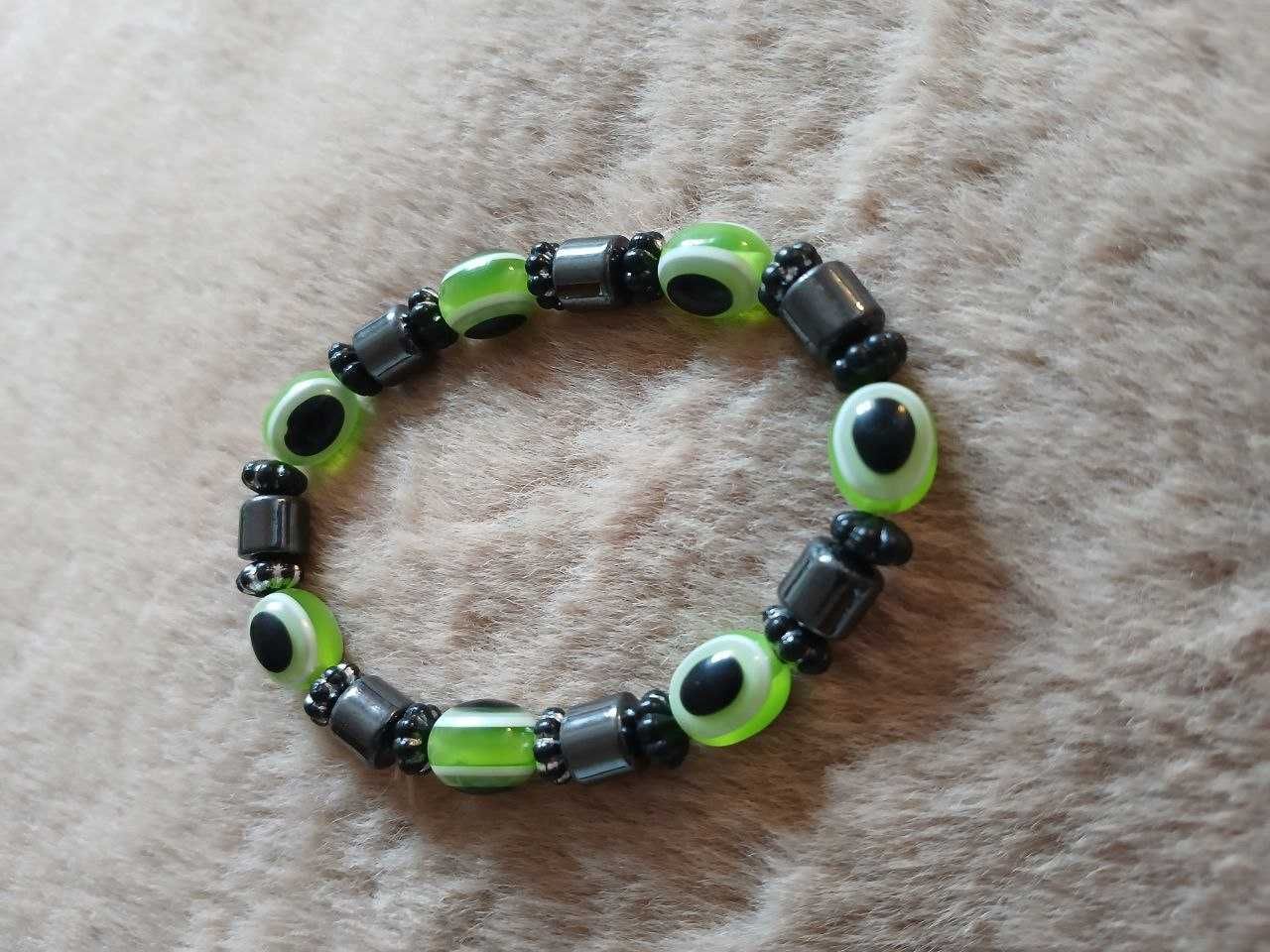 Pulseira Olho Grego Verde - Proteção e Energia Positiva