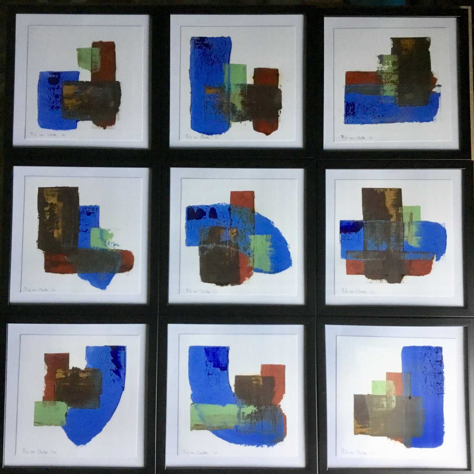 9 quadros de arte contemporânea.