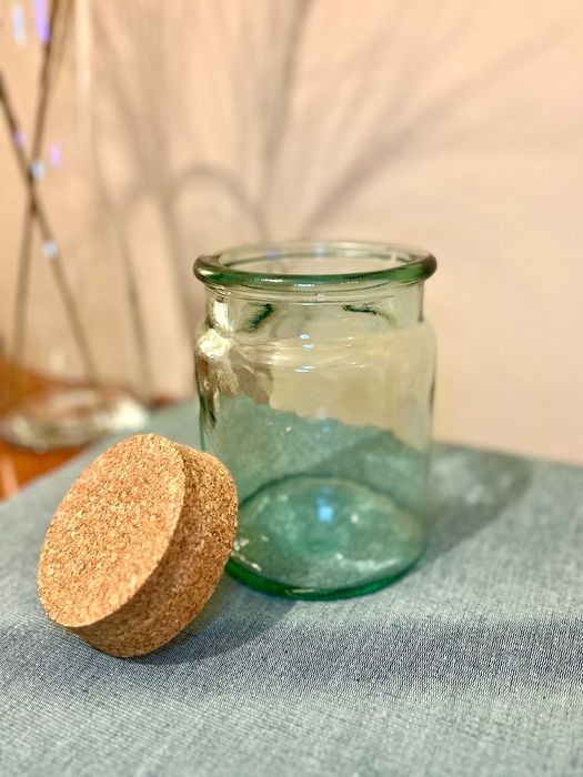 Frasco de vidro com tampa de cortiça - 750 ml