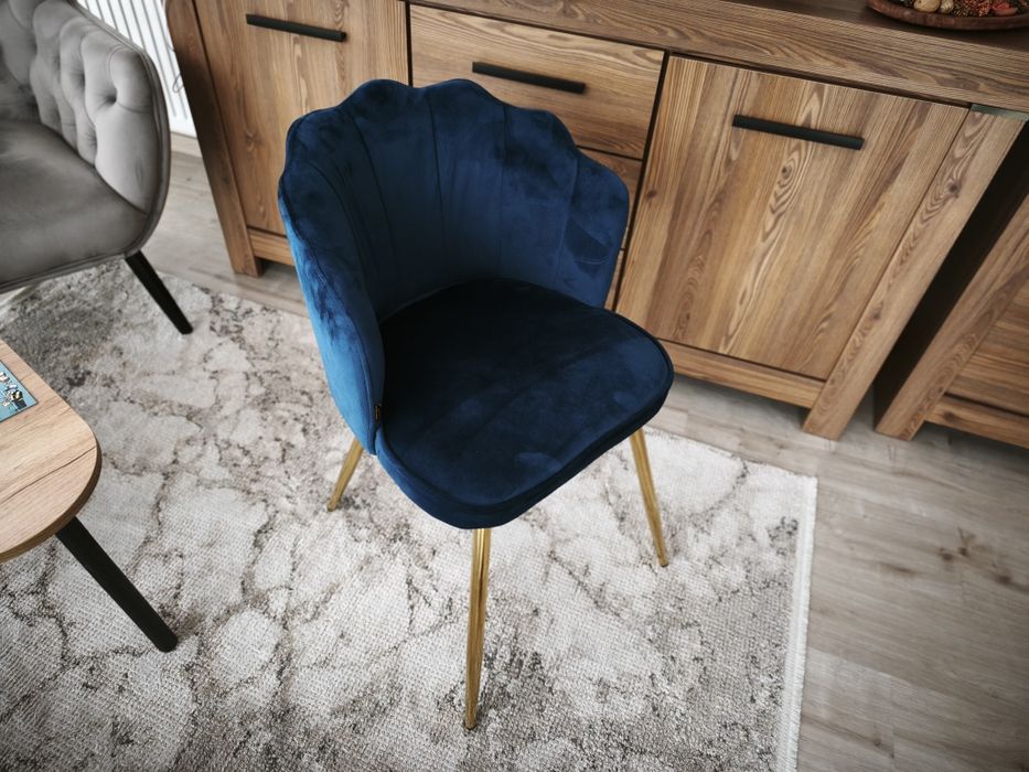 Luksusowy fotel muszelka welur - OKAZJA!!!