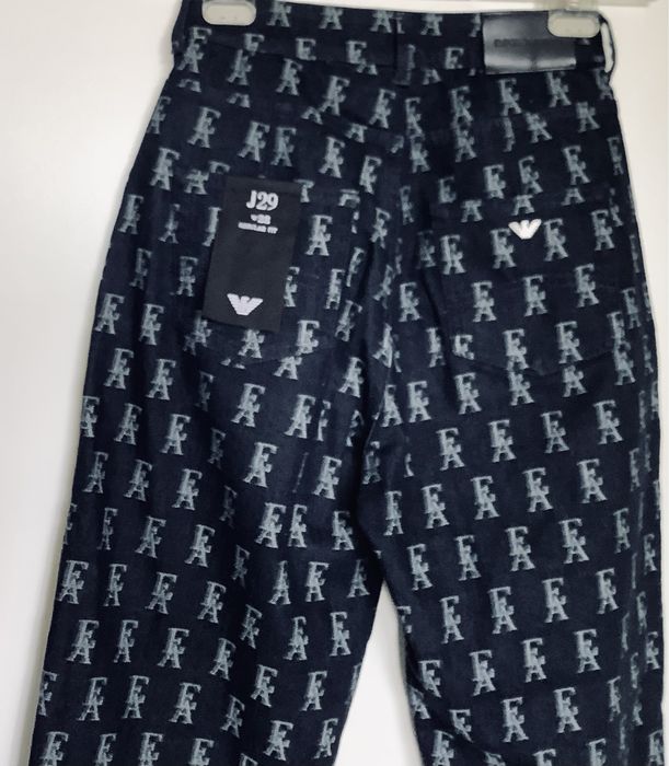 Jeansy Emporio Armani  z elastanem, c.granat, logowane,wysoki stan, 28