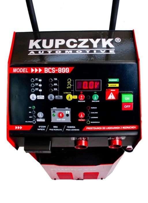 Prostownik z rozruchem BCS-800 Kupczyk 6/12/24V WET MF EFB GEL AGM