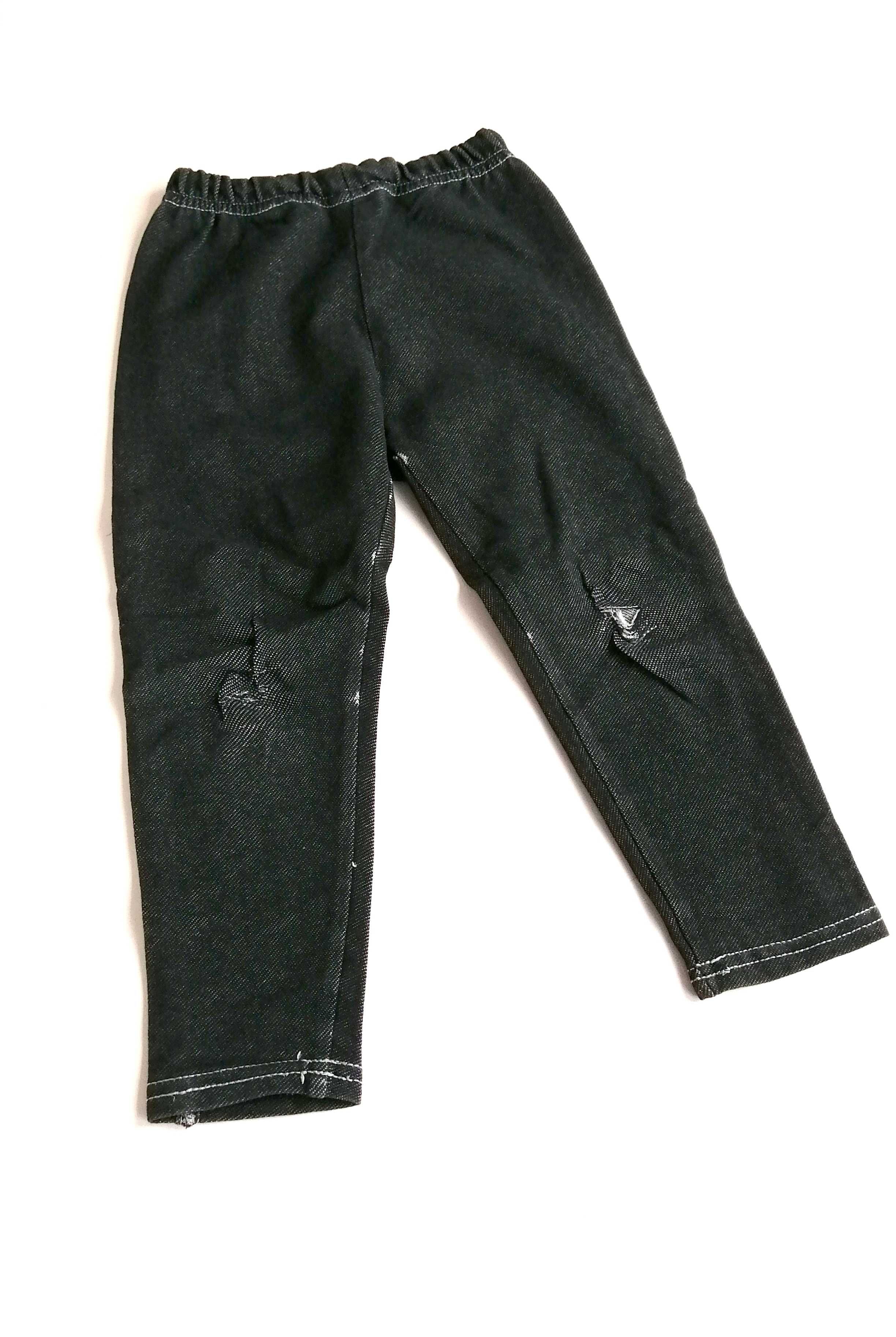 czarne jeansy treginsy leginsy dla dziewczynki 3-4lata ciemne spodnie