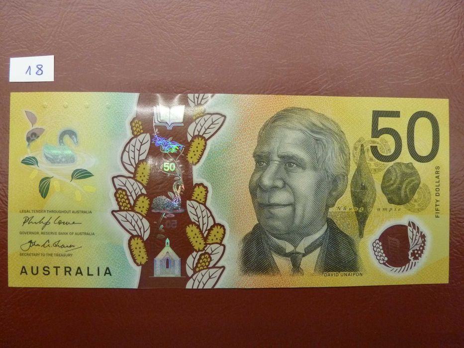 Banknot polimerowy Australia 50 dolarów, 2018