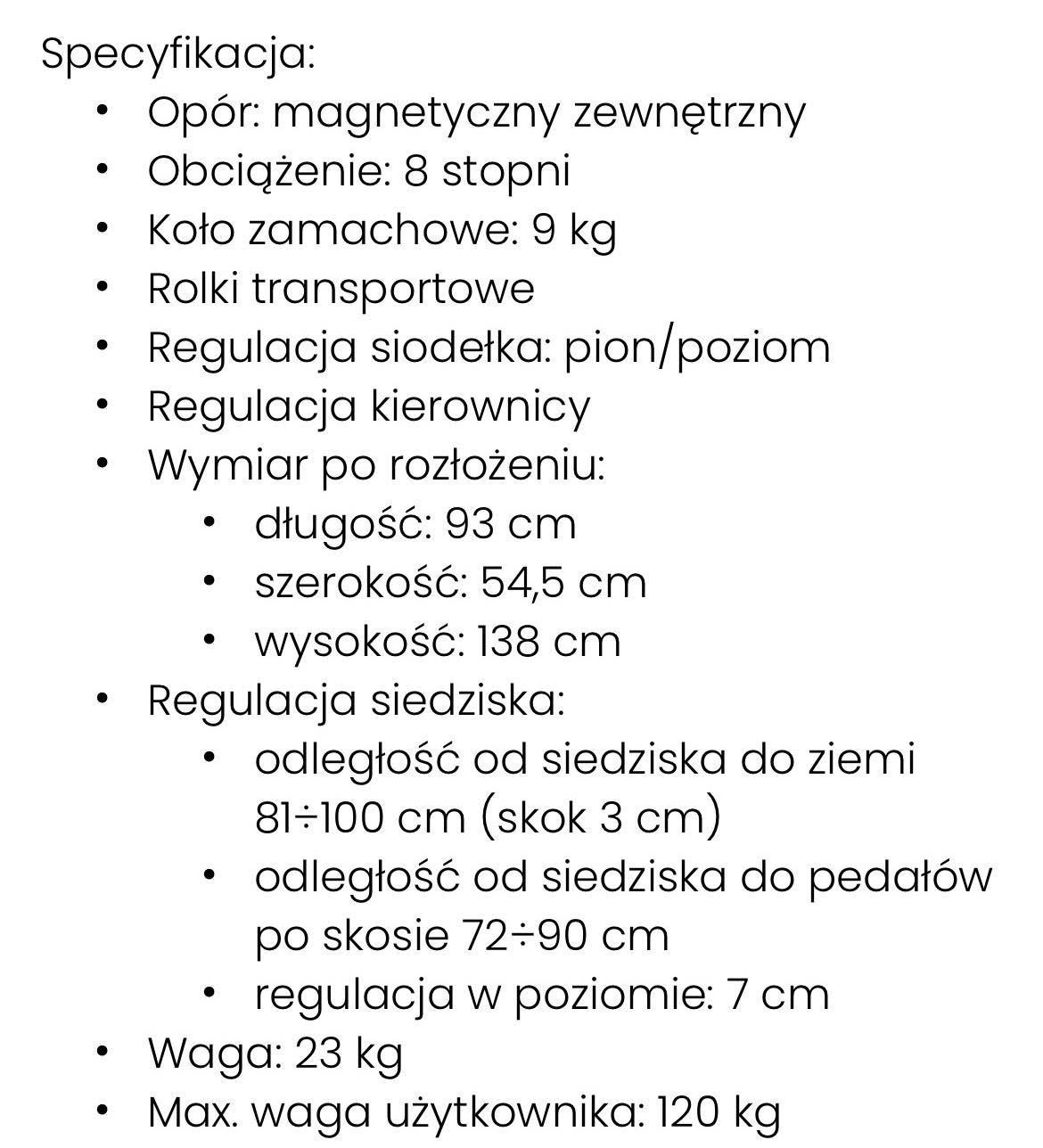 Rower stacjonarny treningowy HMS M9239V