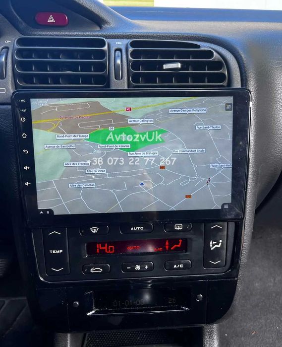 Магнитола PEUGEOT 408 Peugeot 407 Пежо 406 Tesla 2 дин CarPlay Android