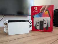 Nintendo Switch OLED, super stan, oryginalny zestaw, dużo dodatków