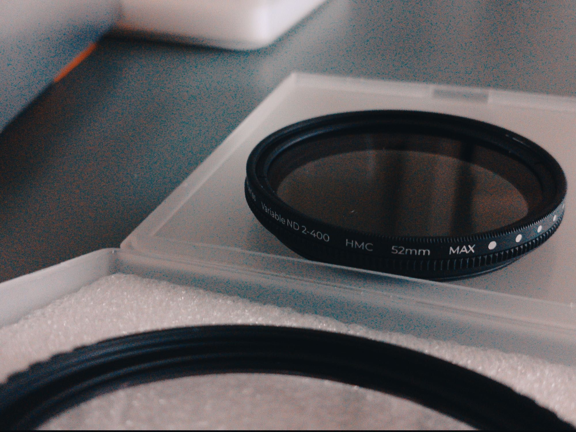 Filtros K&F Concept Black Diffusion 1/8+ND Variável+Porta Filtro 52mm