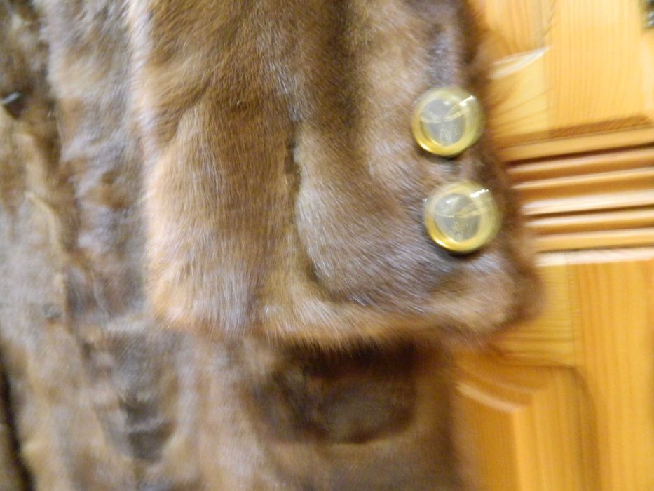 futro z norek - brązowe, rozmiar 42/44