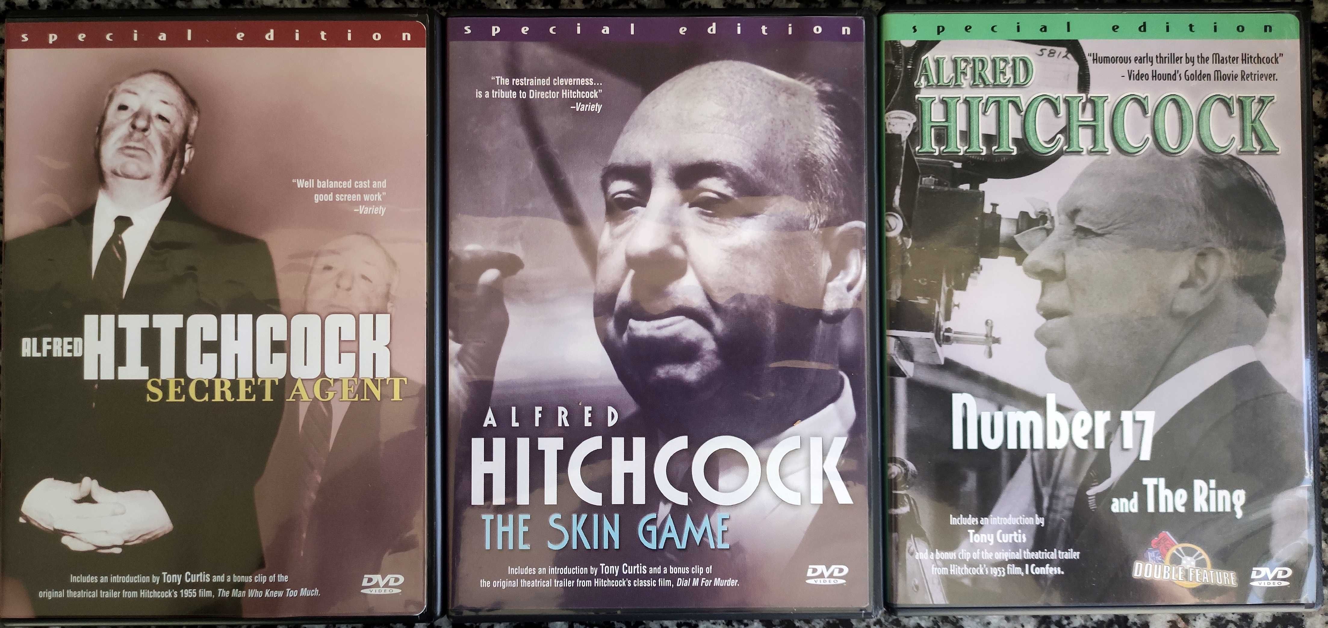 3 DVDs  Alfred Hitchcock (em caixa)