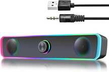 Głośnik do komputera, laptopa RGB, z wejściem Aux 3,5 mm