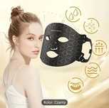 Nowa ekskluzywna Maska LED na twarz Silk LED Mask czarna pielęgnacja