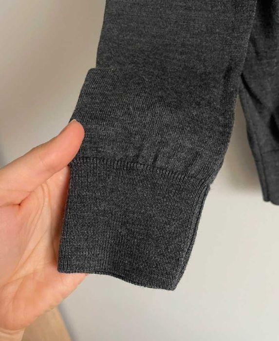 Męski grafitowy sweter S Zara Man wełniany