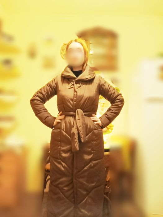 Зимнее женское пальто, пуховик maxi длина