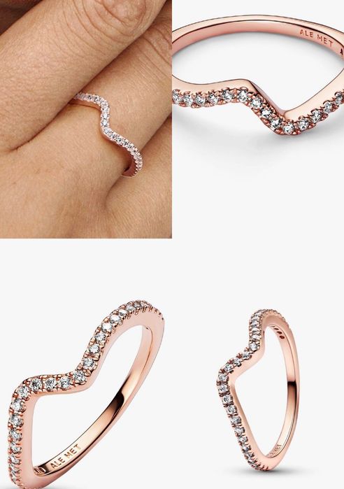 pierścionek Pandora różowe złoto