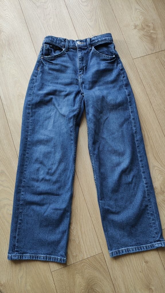 Jeansy h&m wide leg 146 szerokie nogawki