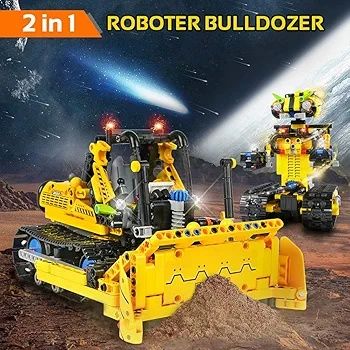 HOGOKIDS Robot 2w1 Buldożer, 730 Sztuk, Zdalnie Sterowany"
