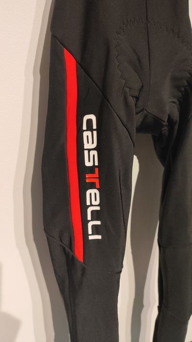 Castelli Sorpasso Rosso Corsa - damskie getry rowerowe na szelkach,