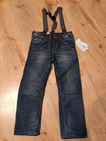 Jeansy z szelkami H&M r.110 4-5 lat