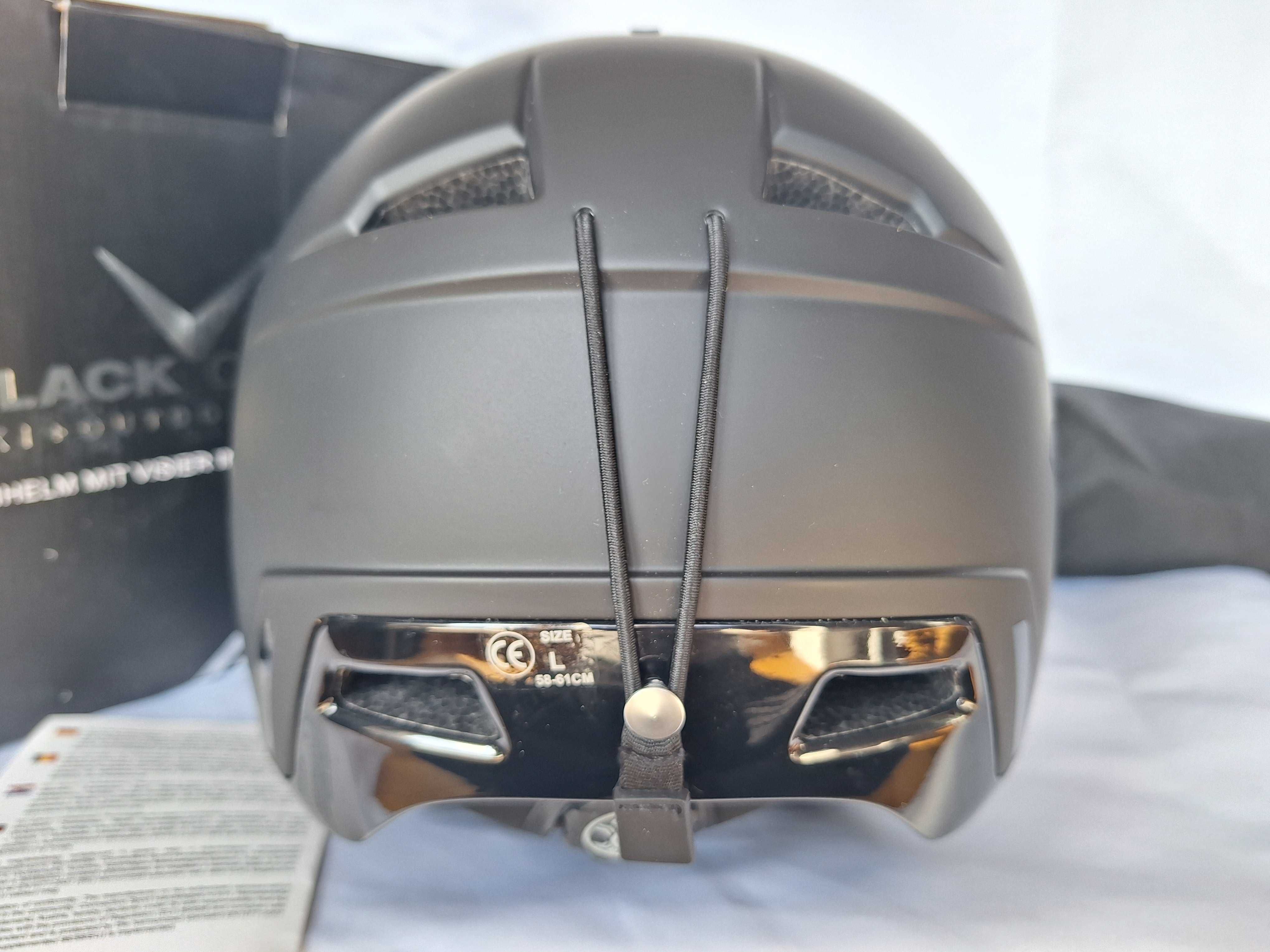 Kask narciarski Black Crevice Vail With Visor Matt Black L 58-61cm