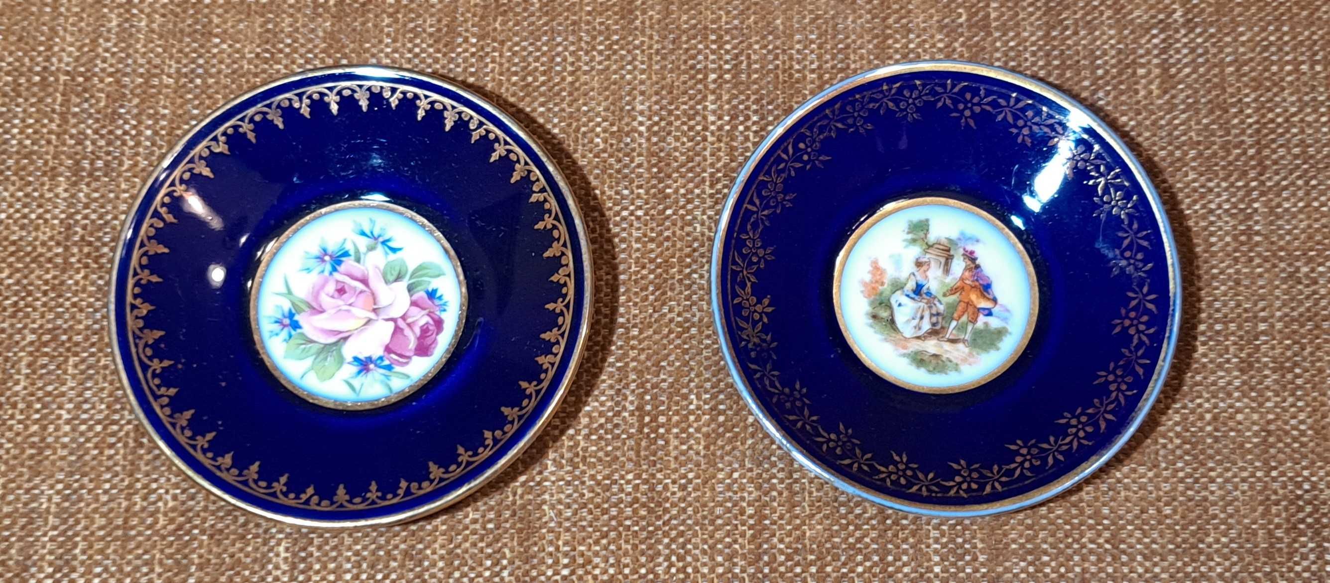 miniaturowe talerzyki ozdobne porcelana Limoges